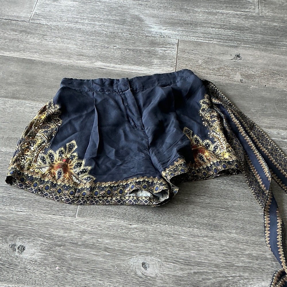 Elegant Navy Blue Camilla Women's Shorts